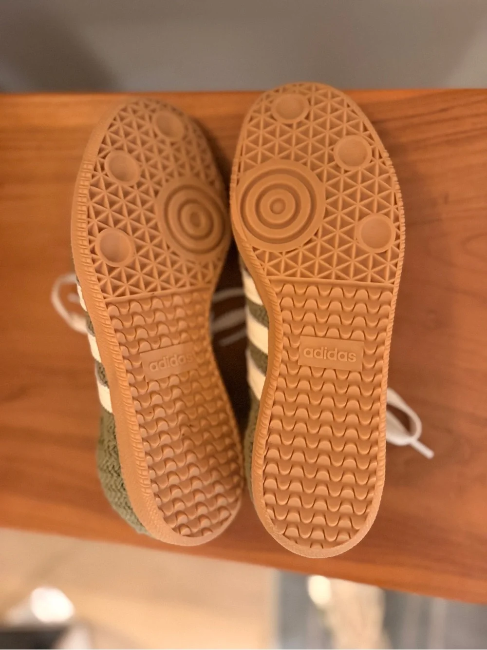 adidas Olive Green and White Women's Casual Sneakers